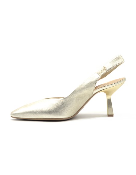 Melluso Slingback in pelle metallizzata